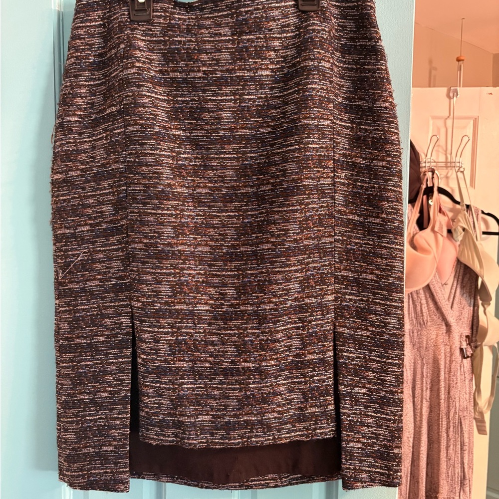 Halogen Multicolor Tweed Pencil Skirt